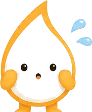 びっくりしたマスコット