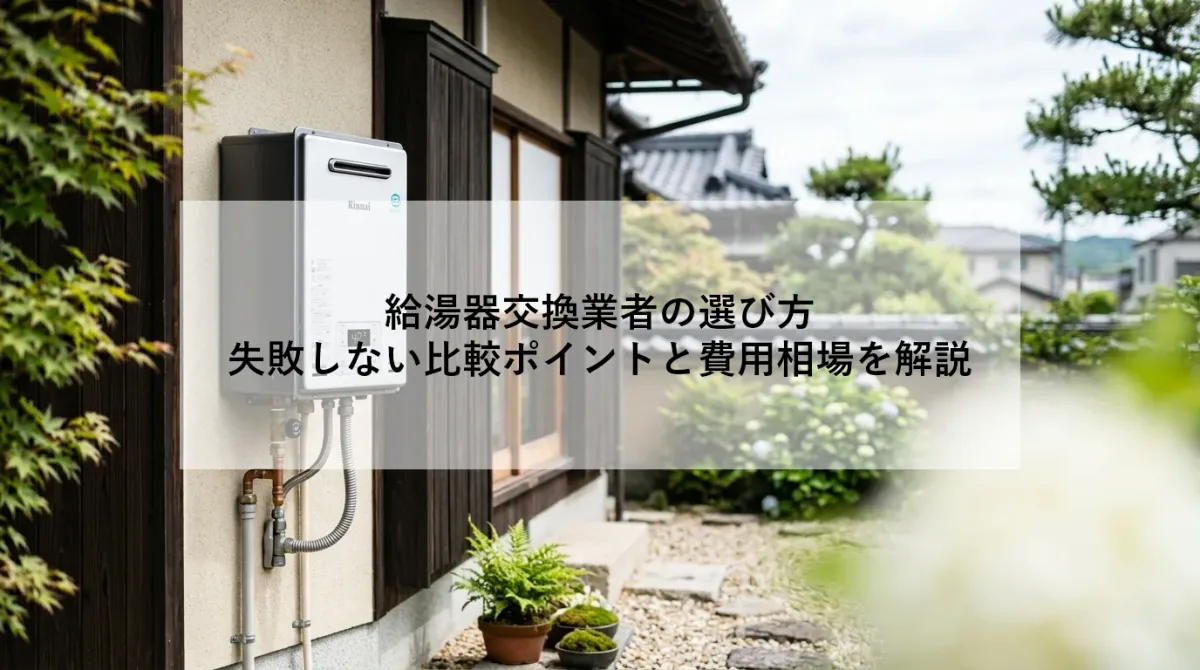 給湯器交換業者の選び方|失敗しない比較ポイントと費用相場を解説