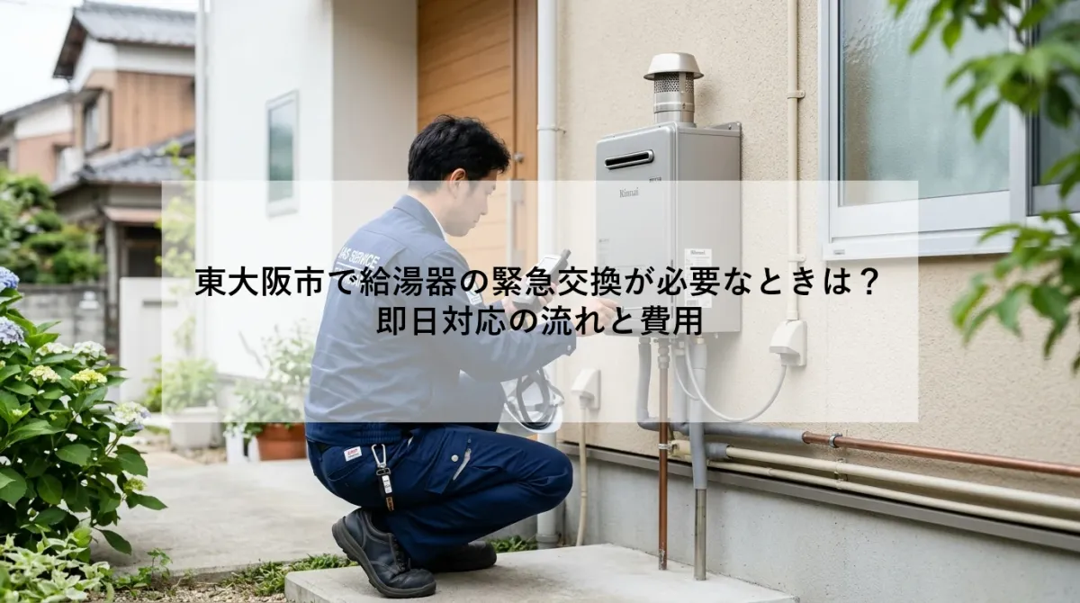 東大阪市で給湯器の緊急交換が必要なときは?|即日対応の流れと費用